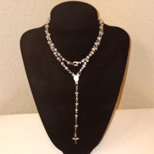 Iridescent Pearl Rosary Beads